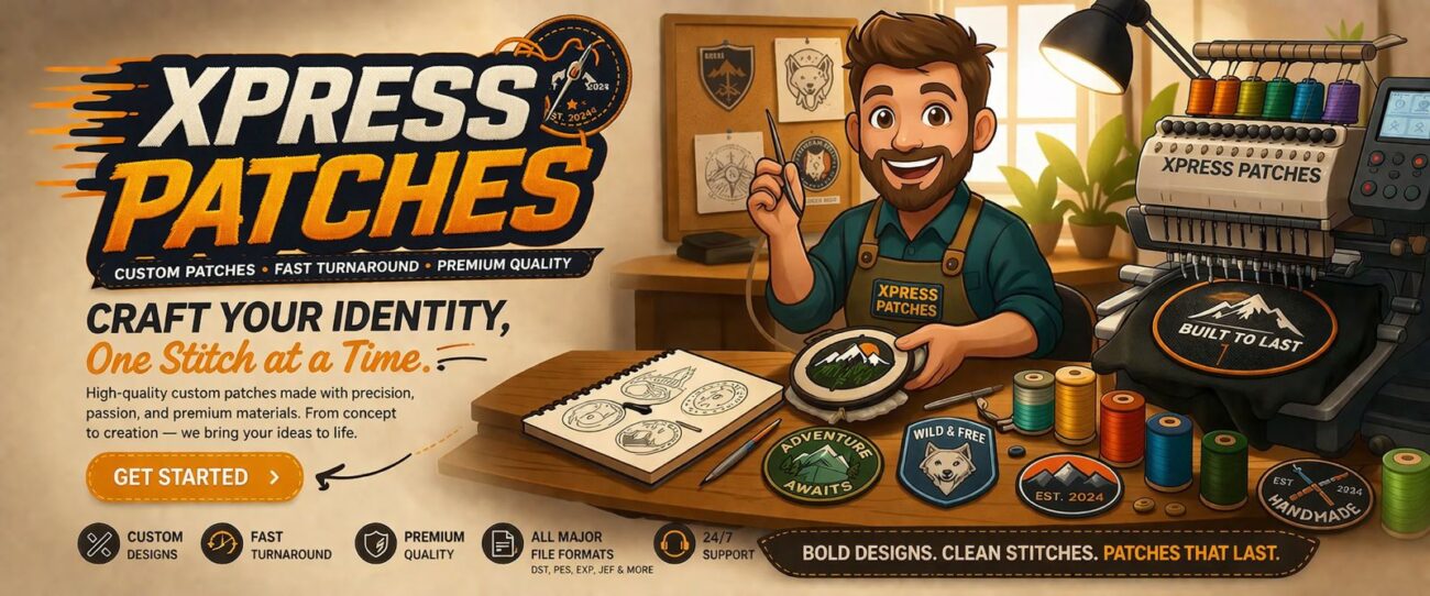 custom patches homepage hero banner by Xpress Patches