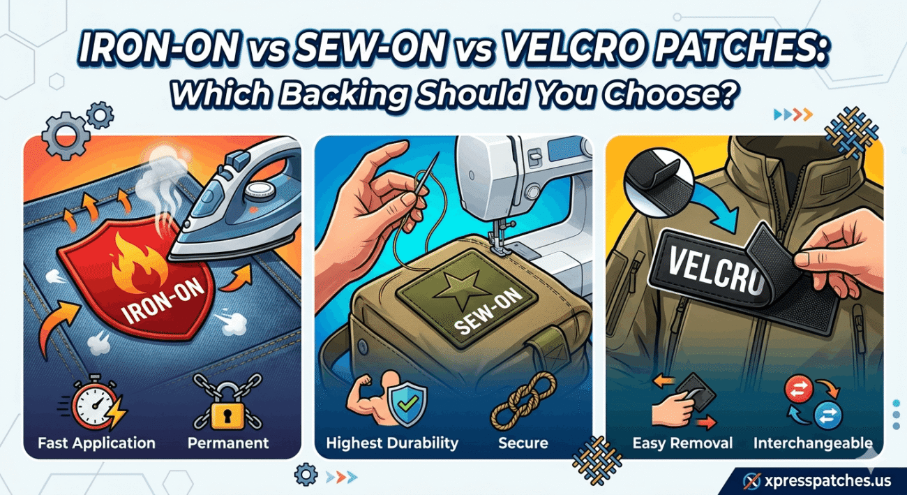 Select Iron-On vs Sew-On vs Velcro Patches: Which Backing Should You Choose?