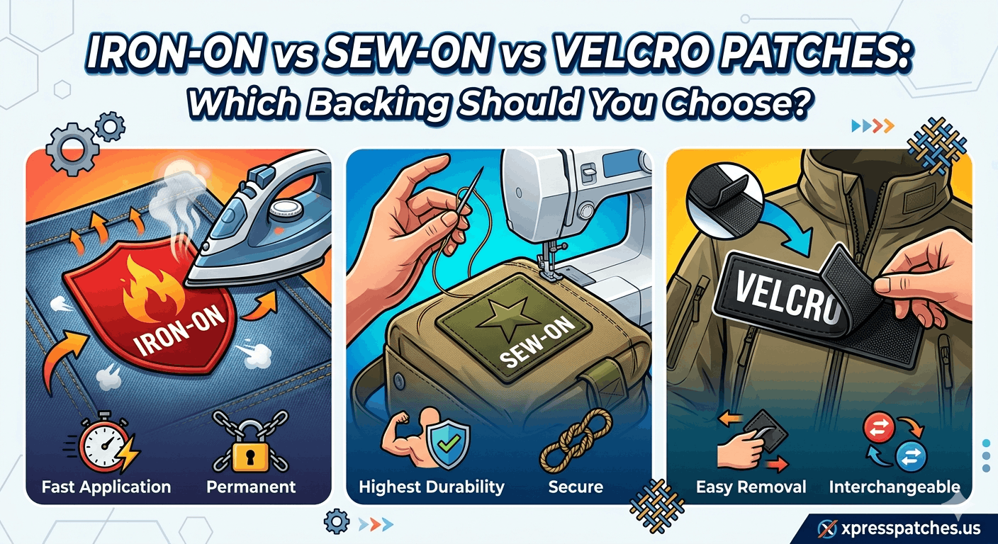 Select Iron-On vs Sew-On vs Velcro Patches: Which Backing Should You Choose?
