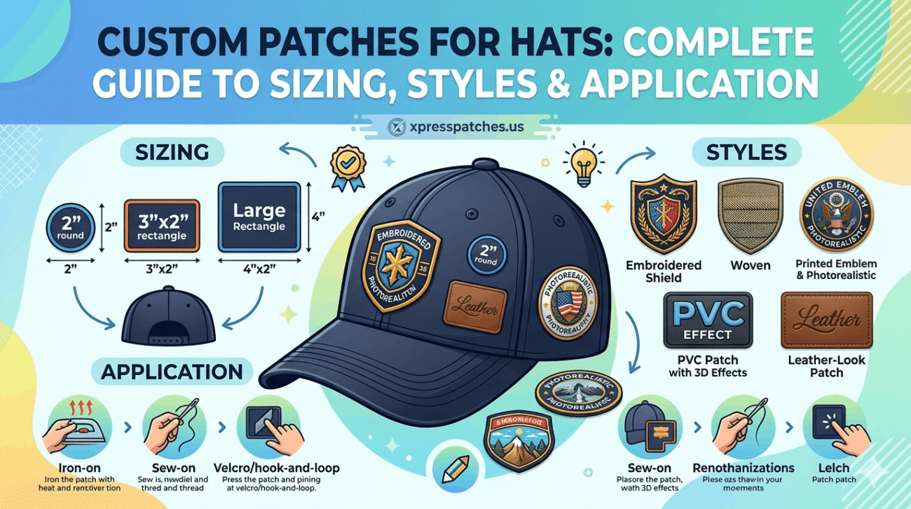 Custom Patches for Hats: Complete Guide to Sizing, Styles & Application