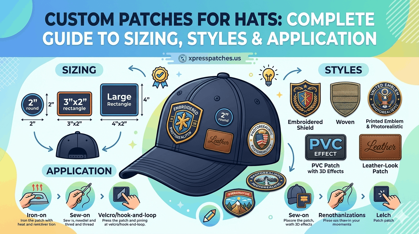 Custom Patches for Hats: Complete Guide to Sizing, Styles & Application